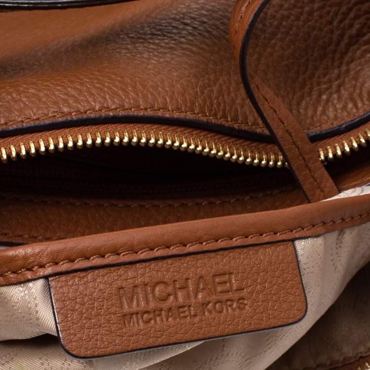 Pre Owned MICHAEL Michael Kors Brown Leather Bedford Tassel Shoulder Bag