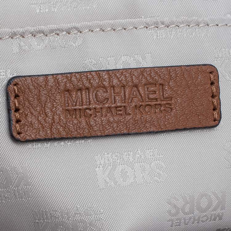 Pre Owned MICHAEL Michael Kors Tan Leather Charm Tassel Hobo