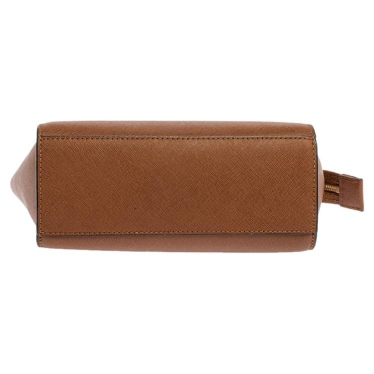 Pre Owned MICHAEL Michael Kors Brown Leather Medium Selma Crossbody Bag 