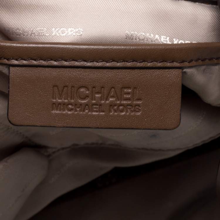 Pre Owned MICHAEL Michael Kors Brown Leather Quincy Shoulder Bag
