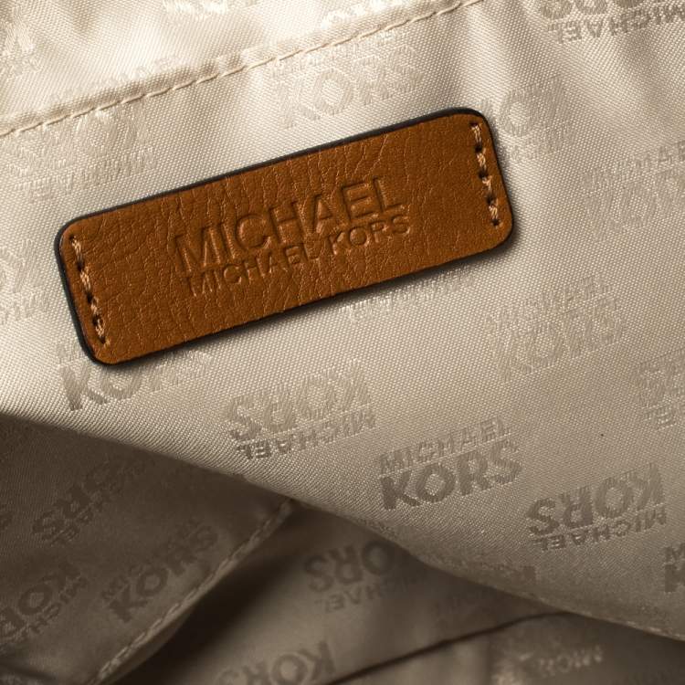 Pre Owned Michael Kors Tri Color Canvas and Leather Striped Tote 