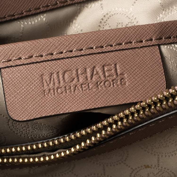 Pre Owned Michael Michael Kors Old Rose Leather Sofia Tote