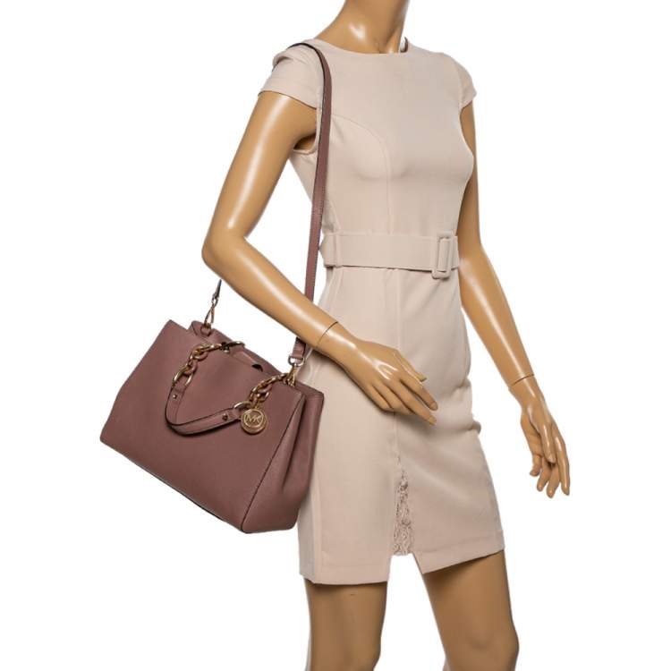 Michael Kors Women's Bag Rose Medium Crossbody Bag (Brown)