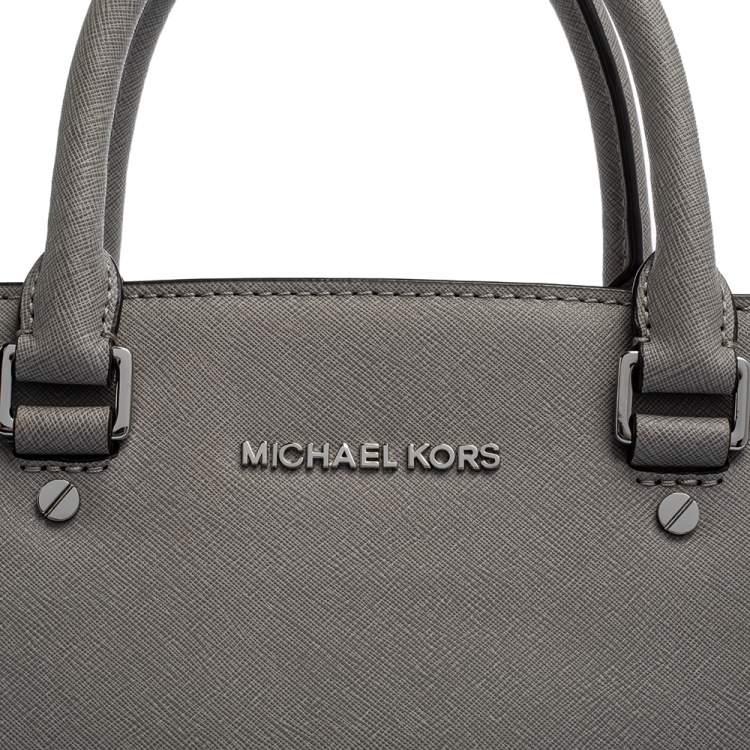 Pre Owned MICHAEL Michael Kors Grey Leather Large Selma Tote