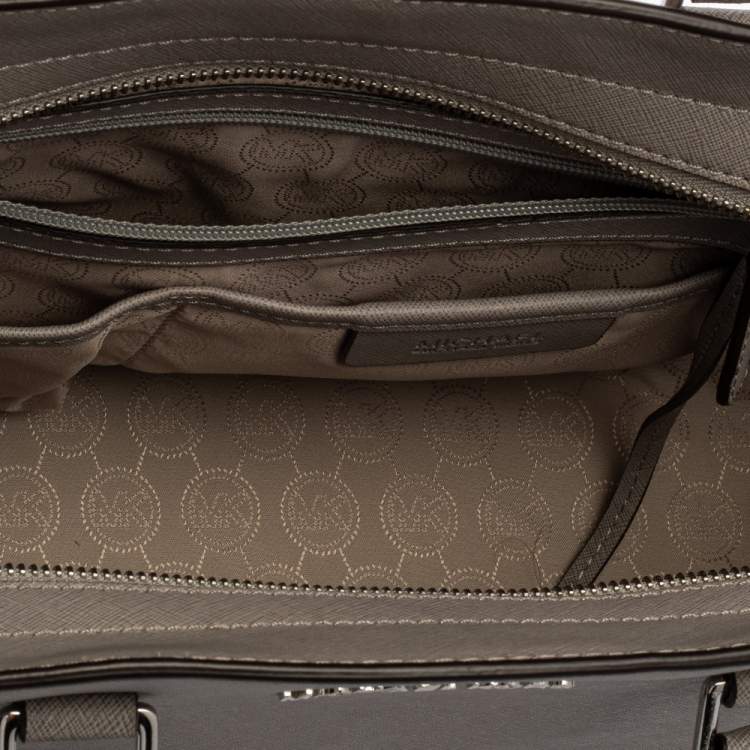 Pre Owned MICHAEL Michael Kors Grey Leather Large Selma Tote