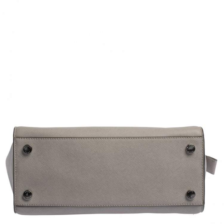 Pre Owned MICHAEL Michael Kors Grey Leather Large Selma Tote