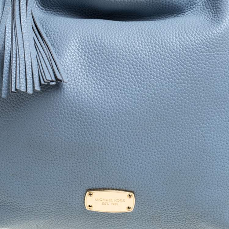 Pre Owned MICHAEL Michael Kors Blue Grained Leather Hobo