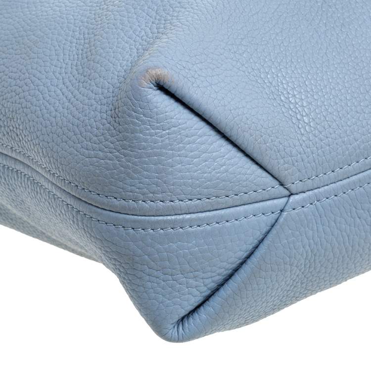 Pre Owned MICHAEL Michael Kors Blue Grained Leather Hobo