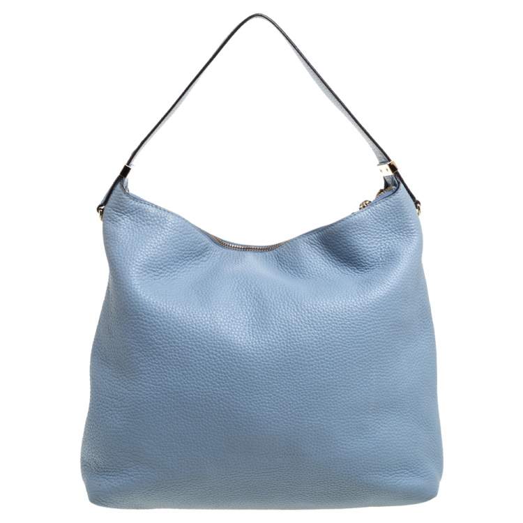 Pre Owned MICHAEL Michael Kors Blue Grained Leather Hobo
