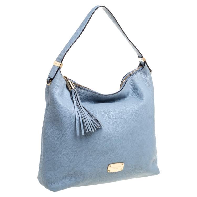 Pre Owned MICHAEL Michael Kors Blue Grained Leather Hobo