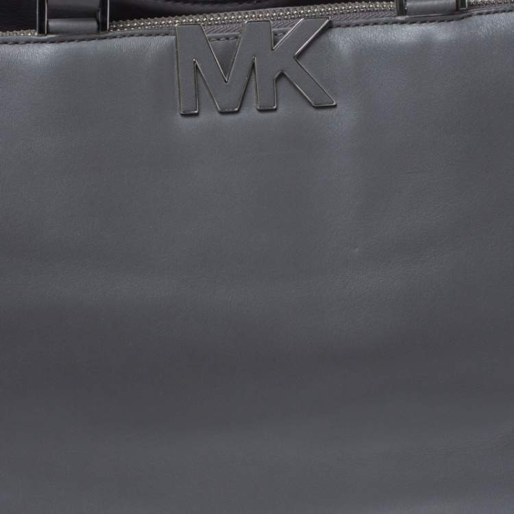 مملوكة مسبقًا MICHAEL Michael Kors Grey Soft Leather Large Florence Satchel