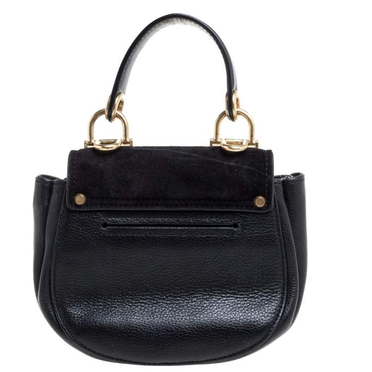 Pre Owned MICHAEL Michael Kors Black Leather and Suede Isadore Shoulder Bag