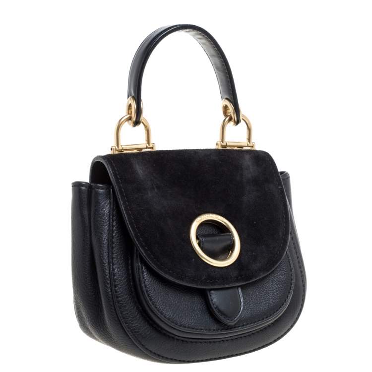 Pre Owned MICHAEL Michael Kors Black Leather and Suede Isadore Shoulder Bag