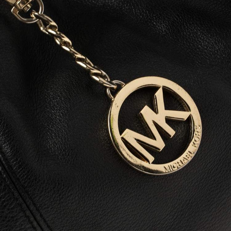 Pre Owned MICHAEL Michael Kors Black Leather Chain Shoulder Bag