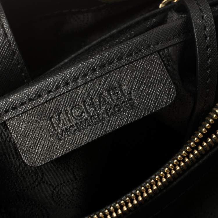 Pre Owned MICHAEL Michael Kors Black Leather Large Cynthia Tote