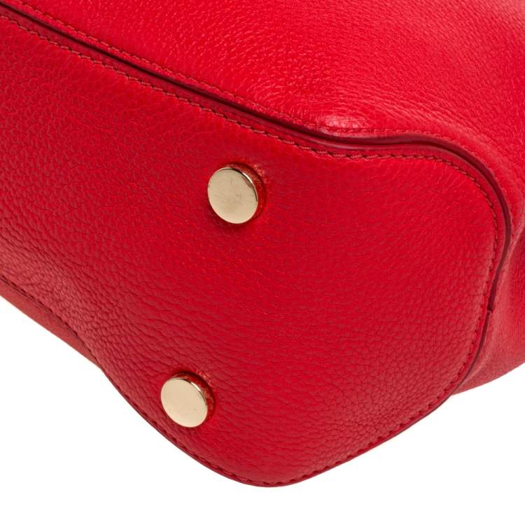 Pre Owned MICHAEL Michael Kors Red Leather Anabelle Tote