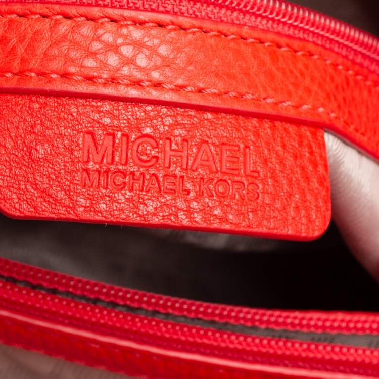 Pre Owned MICHAEL Michael Kors Red Leather Anabelle Tote