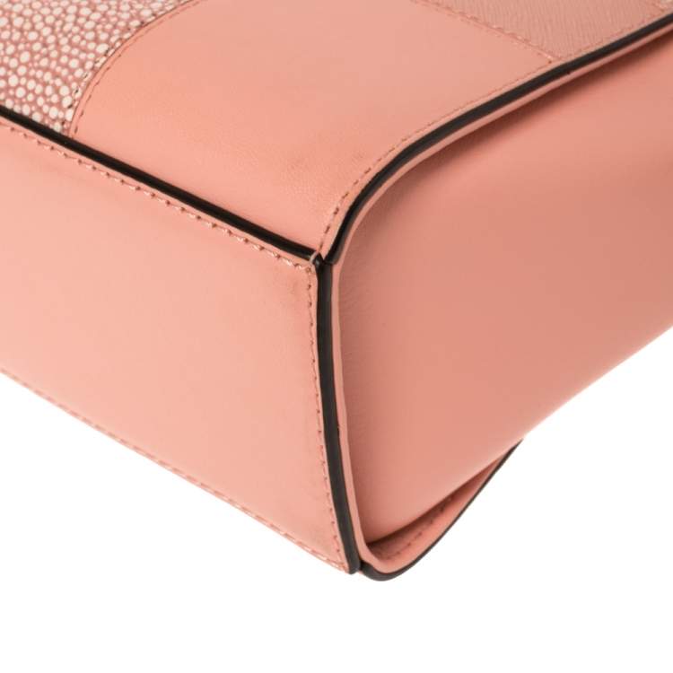 Pre Owned MICHAEL Michael Kors Pink  Patchwork Leather Selma Shoulder Bag