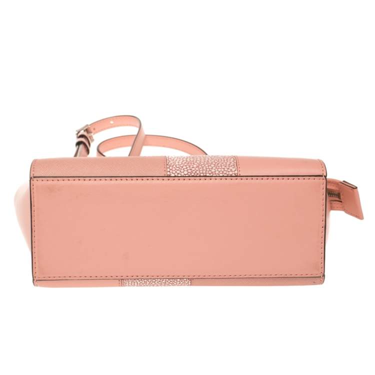 Pre Owned MICHAEL Michael Kors Pink  Patchwork Leather Selma Shoulder Bag
