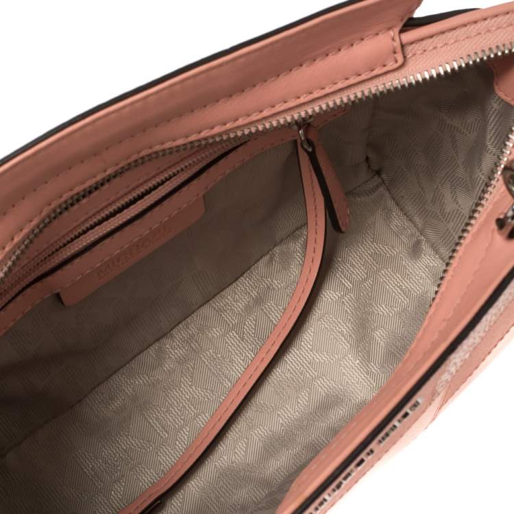 Pre Owned MICHAEL Michael Kors Pink  Patchwork Leather Selma Shoulder Bag