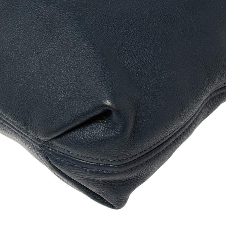 Pre Owned MICHAEL Michael Kors Navy Blue Leather Large Weston Hobo
