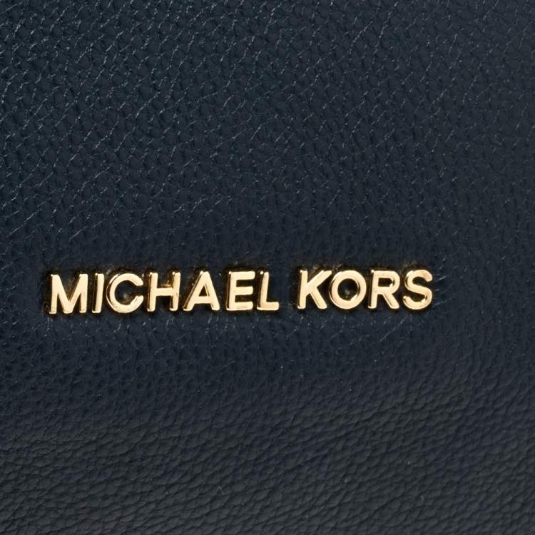 Pre Owned MICHAEL Michael Kors Navy Blue Leather Large Weston Hobo