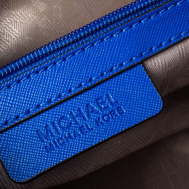 مملوكة مسبقًا MICHAEL Michael Kors Blue Leather Selma Studded Tote