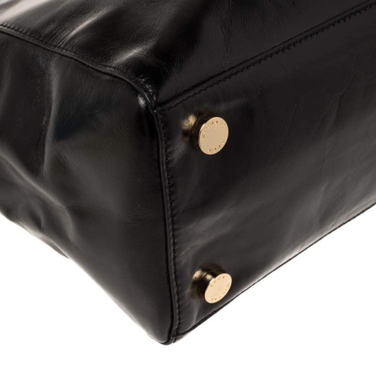 Pre Owned MICHAEL Michael Kors Black Leather Large Sutton Tote