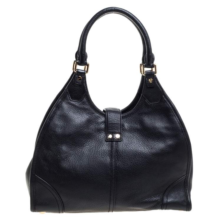 Pre Owned MICHAEL Michael Kors Black Leather Hudson Hobo 