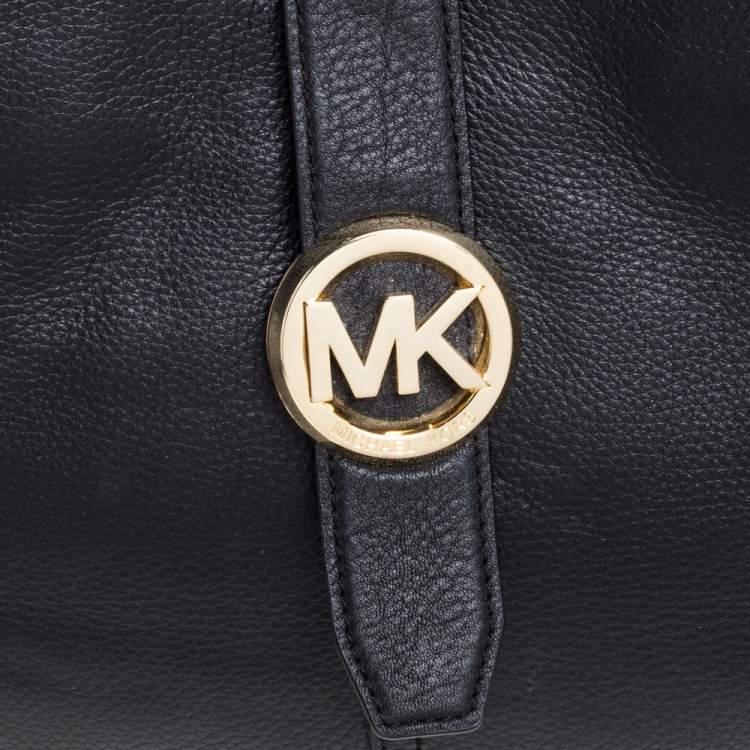 Pre Owned MICHAEL Michael Kors Black Leather Hudson Hobo 