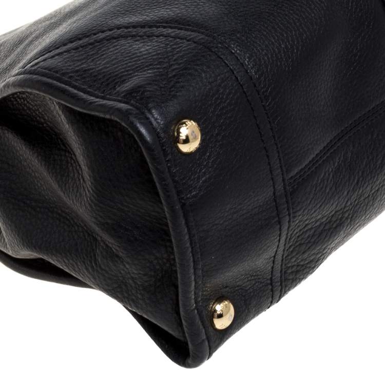Pre Owned MICHAEL Michael Kors Black Leather Hudson Hobo 