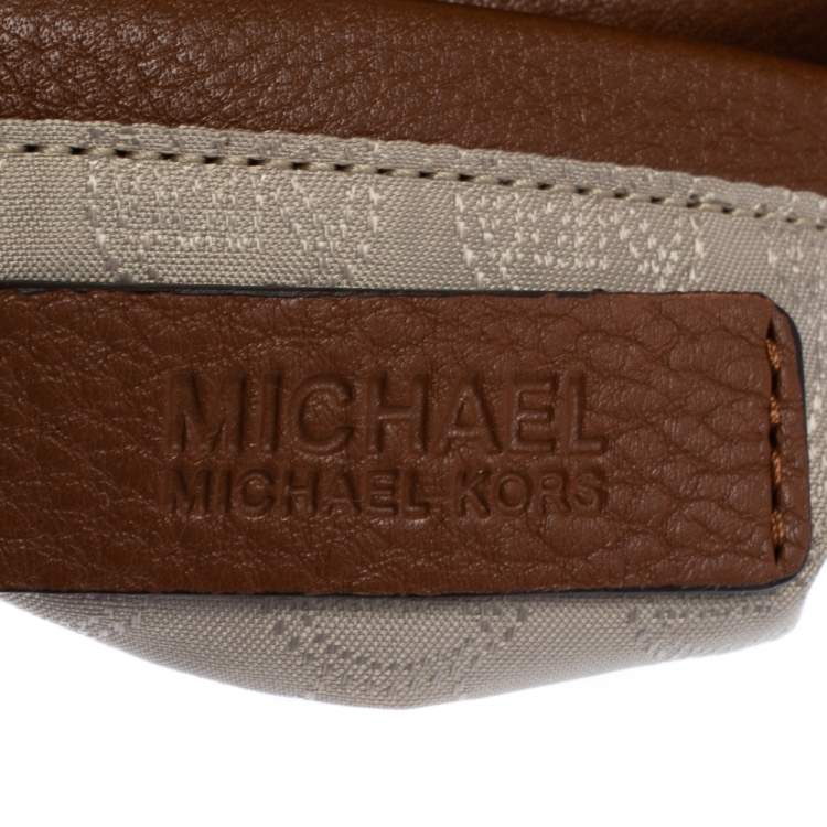 Pre Owned MICHAEL Michael Kors Brown Leather Fulton Crossbody Bag