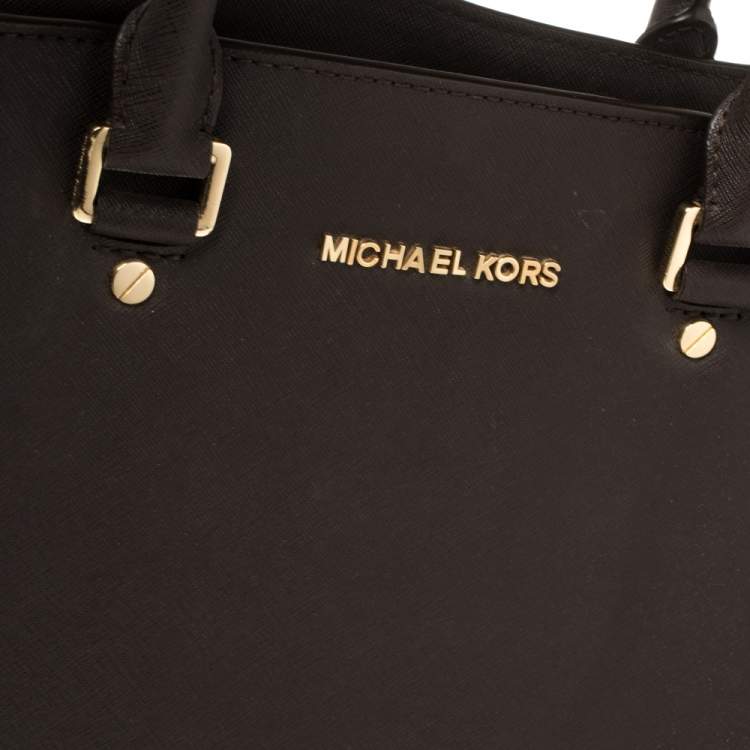 مملوكة مسبقًا MICHAEL Michael Kors Dark Brown Leather Large Selma Satchel