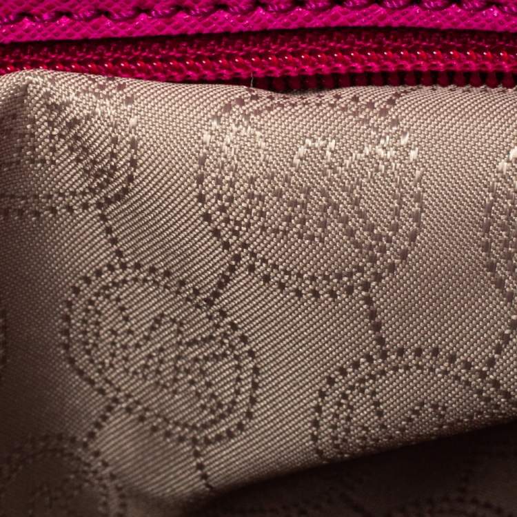Pre Owned MICHAEL Michael Kors Fuschia Leather Large Hamilton Shoulder Bag