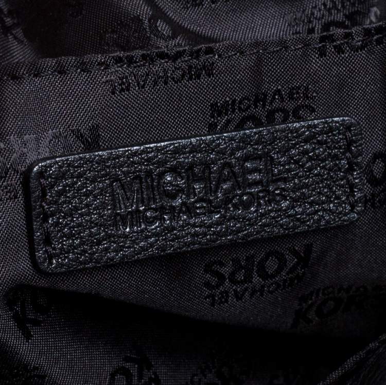 Pre Owned MICHAEL Michael Kors Black Leather Hudson Satchel