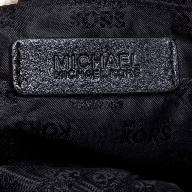 Pre Owned MICHAEL Michael Kors Black Canvas Marina Grab Tote   