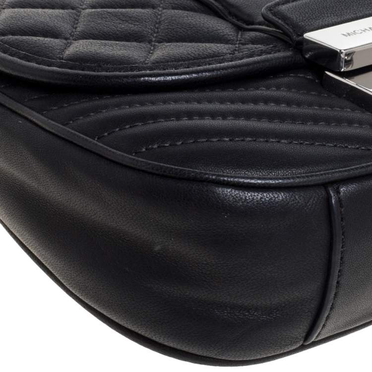 Pre Owned MICHAEL Michael Kors Black Quilted Leather Sloan Shoulder Bag