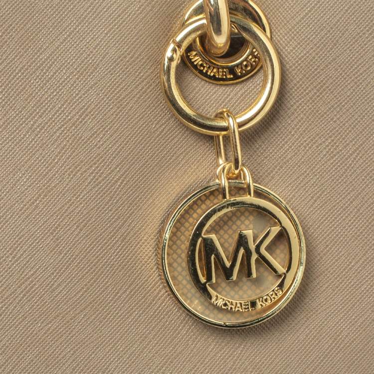 Pre Owned MICHAEL Michael Kors Beige Leather Small Cynthia Tote