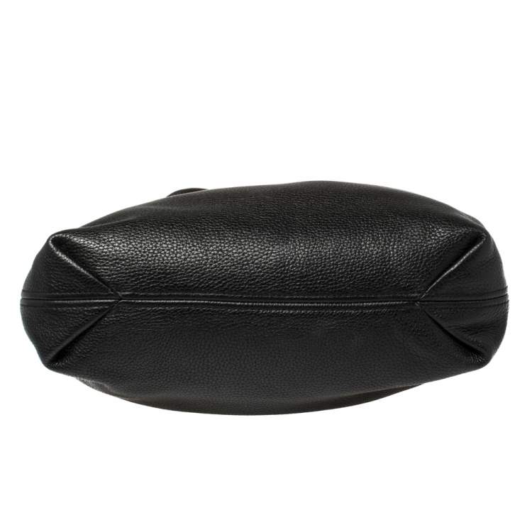 Pre Owned MICHAEL Michael Kors Black Leather Camden Drawstring Hobo