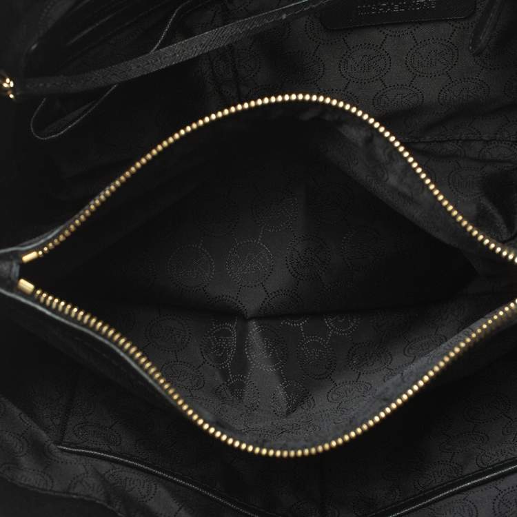 Pre Owned MICHAEL Michael Kors Black Leather Large Cynthia Tote