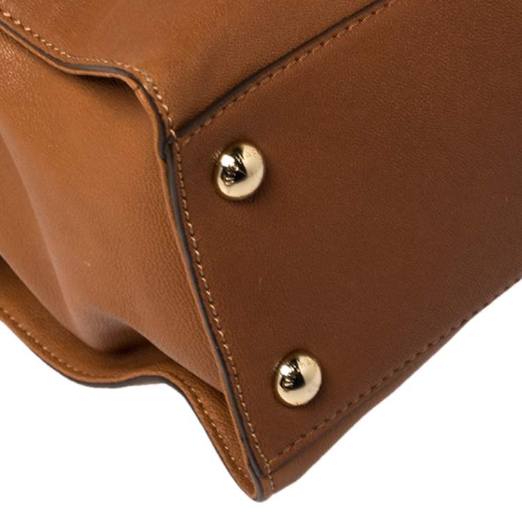 Pre Owned MICHAEL Michael Kors Brown Leather Hamilton Tote