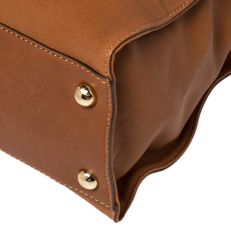 Pre Owned MICHAEL Michael Kors Brown Leather Hamilton Tote