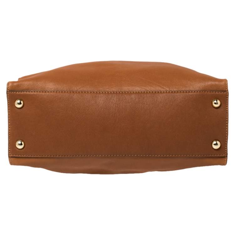 Pre Owned MICHAEL Michael Kors Brown Leather Hamilton Tote