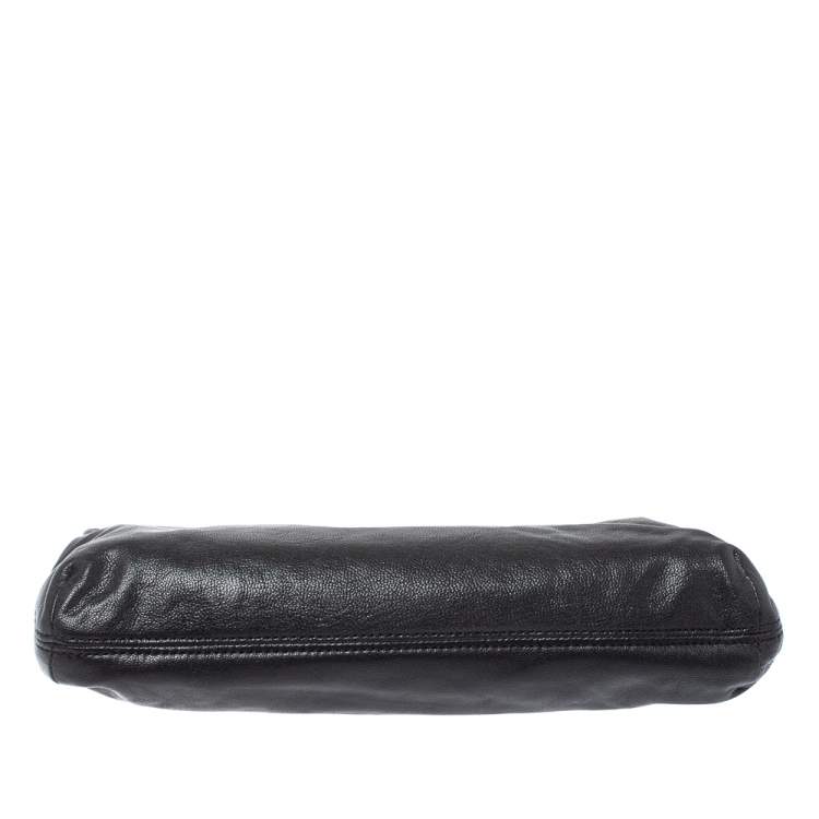 Pre Owned MICHAEL Michael Kors Black Leather Berkley Clutch
