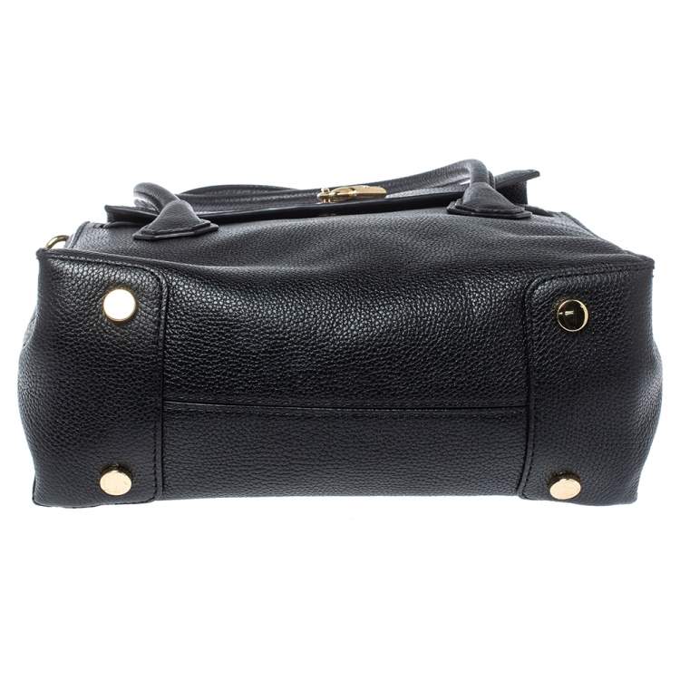 Pre Owned MICHAEL Michael Kors Black Leather Large Mercer All In One Tote
