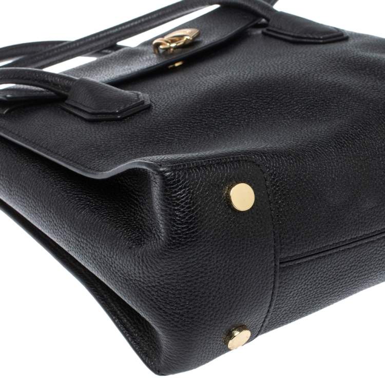 Pre Owned MICHAEL Michael Kors Black Leather Large Mercer All In One Tote