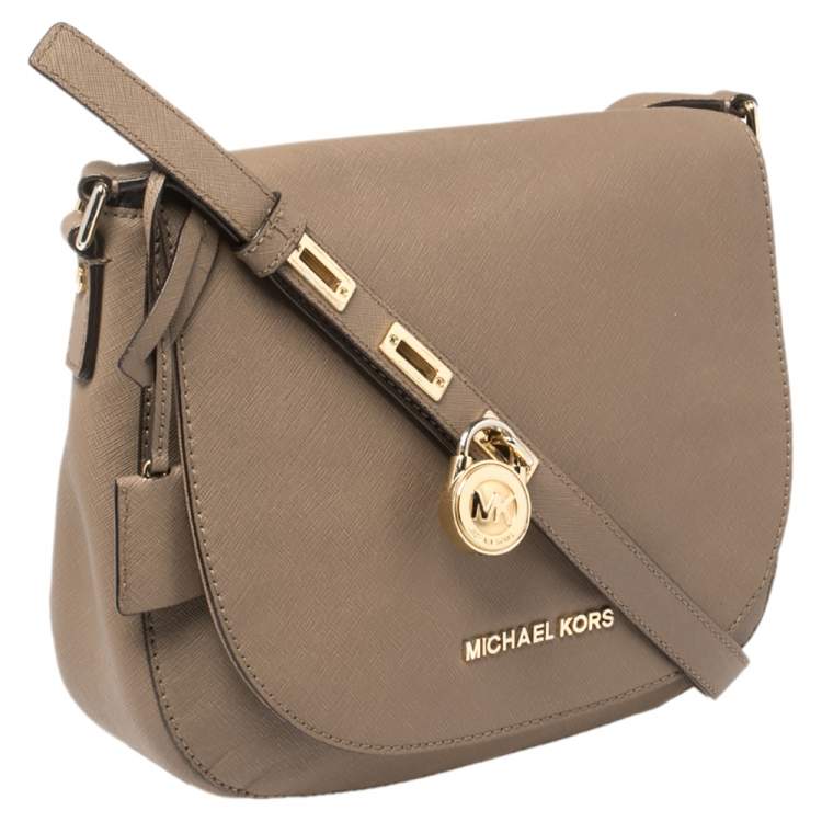 Pre Owned MICHAEL Michael Kors Brown Leather Large Hamilton Shoulder Bag