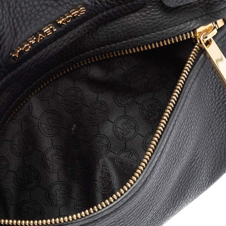 Pre Owned Michael Kors Black Leather Mackenzie Tote