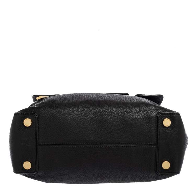 Pre Owned Michael Kors Black Leather Mackenzie Tote