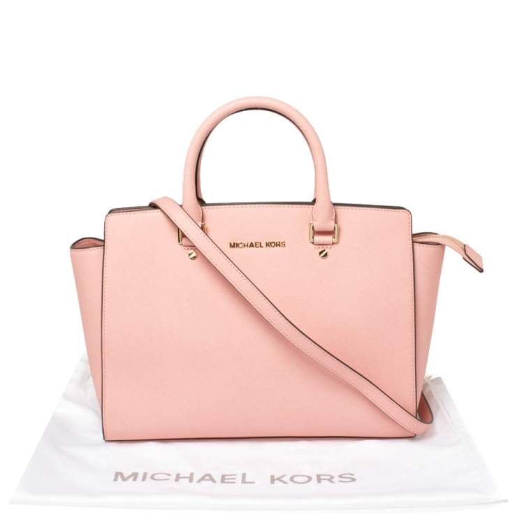 Pre Owned MICHAEL Michael Kors Pink Leather Large Selma Satchel